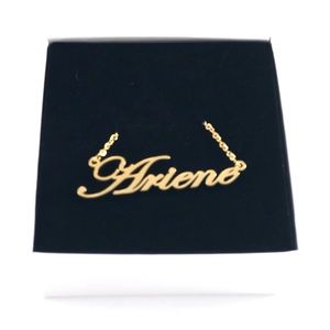 14K Gold Plated Name Necklace - Ariene
